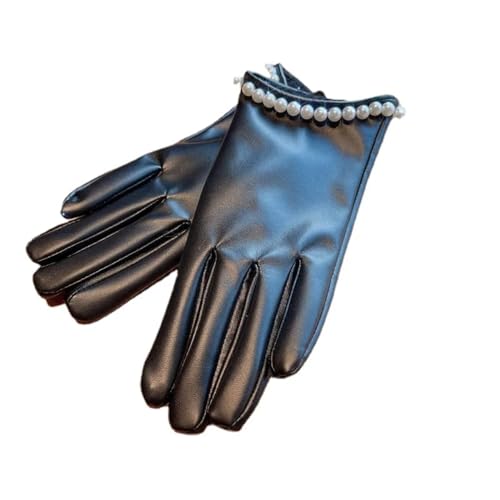 liyang Winter Gloves for Women Leather Finger Full Touch Screen Mittens