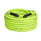 Flexzilla Air Hose, 1/2 in. x 100 ft, 1/2 in. MNPT Fittings, Heavy Duty, Lightweight, Hybrid, ZillaGreen - HFZ12100YW4