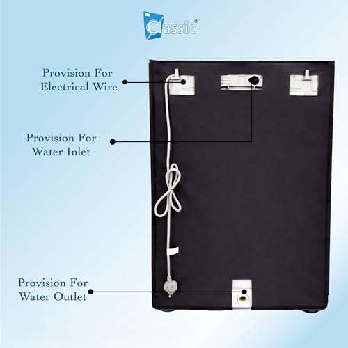 Image of Classic Top Load Washing Machine Cover Suitable For LG 8 Kg, 8.5 Kg, 9 Kg, 9.5 Kg, 10 Kg, Waterproof & Dustproof (58cmsX60cmsX90cms, Black)