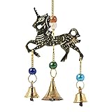 Incense Garden Windchime Brass - 8 Inches Length (Unicorn)