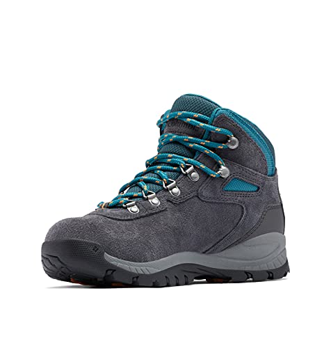Columbia Womens Newton Ridge Plus Waterproof Amped, Shark/River Blue, 8