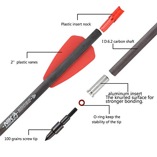 Armbrustpfeile Elong Outdoor 12 Stück 7,5 Zoll für Armbrüste