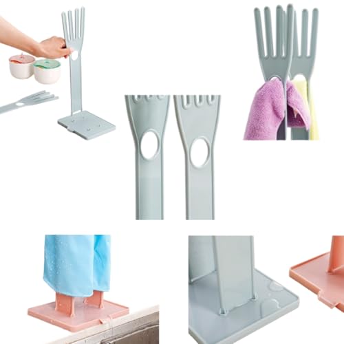 LotCow Kitchen Glove Holder Detachable Rubber Gloves Racks Drain Storage Stand Towel Drying Rack Sink Accessories Kitchen Cleaning Tool for Home Kitchen - Image 4