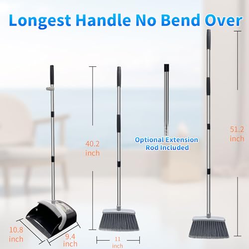 Ollsdire B8 Broom With Dustpan Combo Set Broom And Dustpan Set Dust Pan thumb #1
