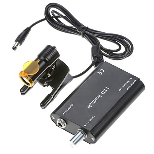 Aries Outlets SH-008HEISU 5W Waist Hanging Rechargeable Dental Led Headlight Plastic Clip With Filter For Surgical Magnifier Loupes Black cover
