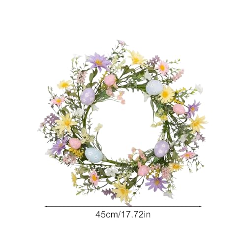 Couronne d'œufs de Pâques de qualité supérieure avec feuillage et branches mixtes - 6