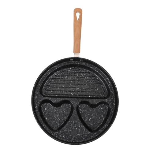 DOITOOL sartén para tortillas sartén antiadherente sartén para de inducción multi cocedor de cocina fabricante de mini tortillas sartén de huevo frito Acero inoxidable Black