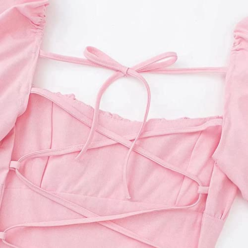 Robe de poupée plissée : la solution anti-chaleur à col carré et manches - 3