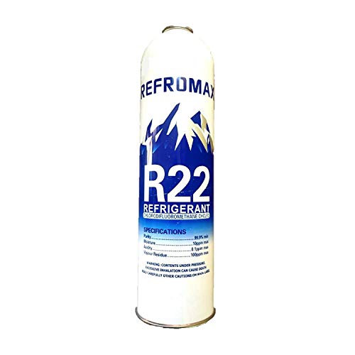 Image of Jagdish Refrigeration R22 Gas Can (Refromax) with Genuine Can Valve Refrigerant Net Weight 1 kg for Air Conditioner /Gas Weight 800 Gram - Multicolor