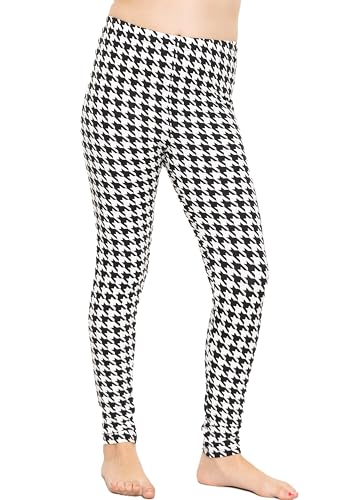 Girl's Oh So Soft Leggings Houndstooth Medium