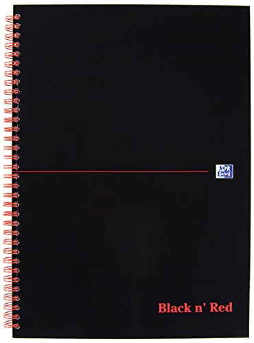 Black n 'Red Cuaderno A4, tapas duras, índice A-Z, a rayas
