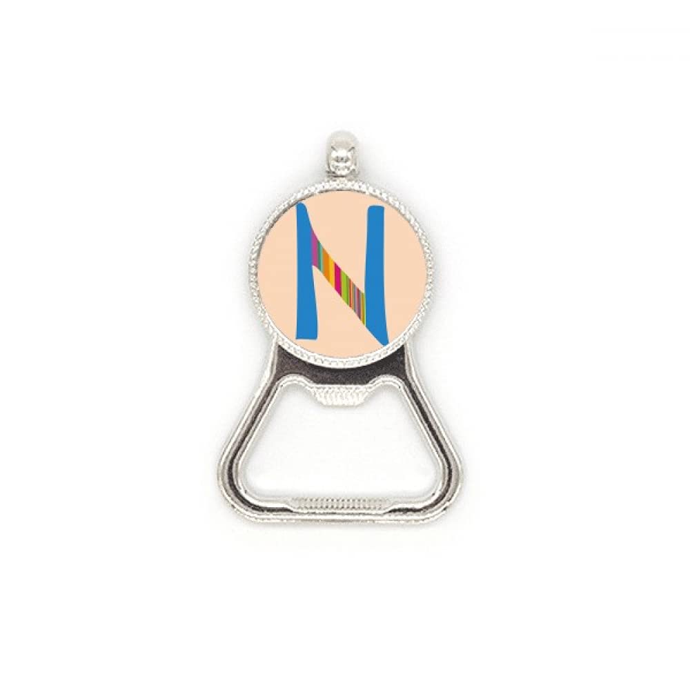 Décapsuleur alphabet N en acier inox au design orange épuré