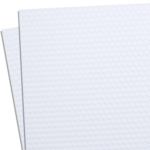HOLSTEX Thermoform Sheet - (Basketweave Texture) - (.085 Thickness) - (8in x 8in Sheet) - (Blizzard White) - (2 Sheets) - for Holster Making, DIY Cosplay, Airsoft Armor