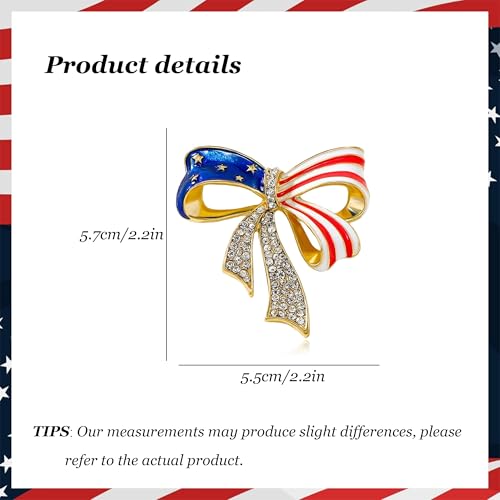 Image of American Flag Pin Patriotic Enamel Brooch USA 250th Birthday 250 Years Anniversary 4th of July Independence Day Accessories Celebration Gift