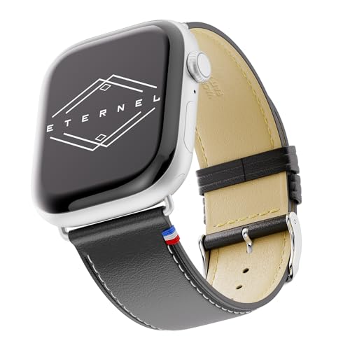 Bracelet Apple Watch cuir noir confortable pour éviter les irritations