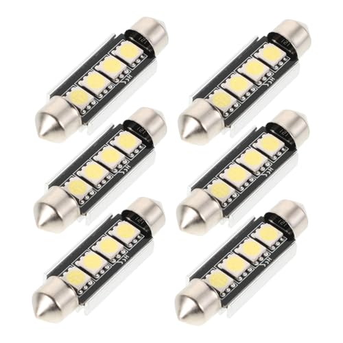 JECOMPRIS 6pcs Extra Bright Car Interior Led Lights Replacement Ceiling Bulbs for Error Simple Installation and Intense Illumination Vehicles