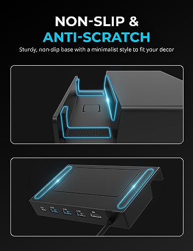 SABRENT 7-in-1 Steam Deck Dock with M.2 SSD Slot, HDMI 2.0 4K@60Hz, Gigabit Ethernet, Dual USB-A 3.2, Single USB 2.0, 90W USB-C Charging Port, Black, Compatible with Steam Deck, ROG Ally