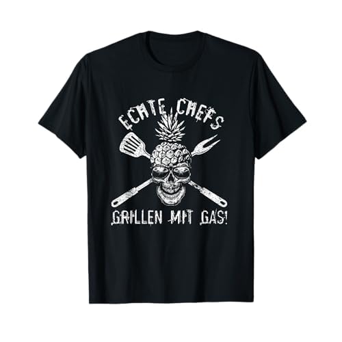 Herren Grill Papa BBQ Grillen Grillsaison Grillabend Gasgrill T-Shirt