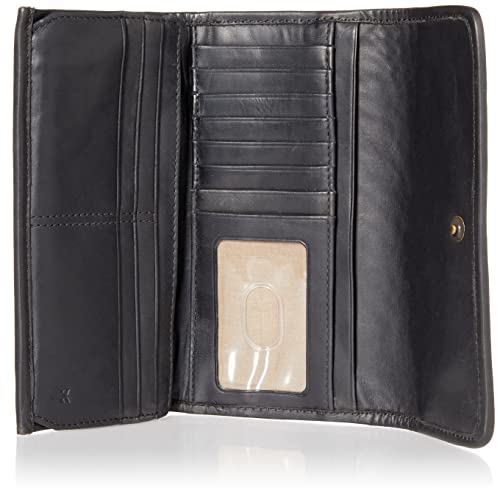 Frye Melissa Basket Woven Wallet, Black #TOP4