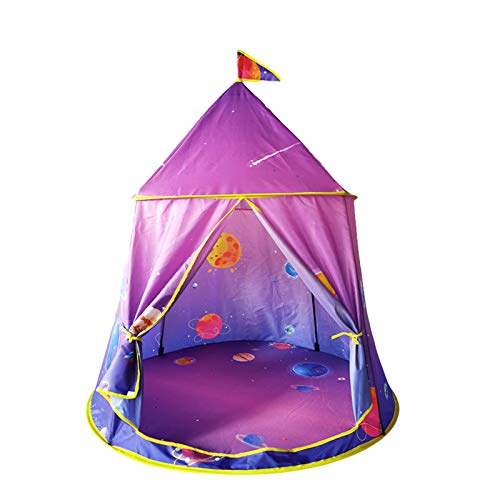 Space World Play - Tienda de campaña para juegos de interior con diseño de espacio y juguetes para niños, niños y niñas Cover