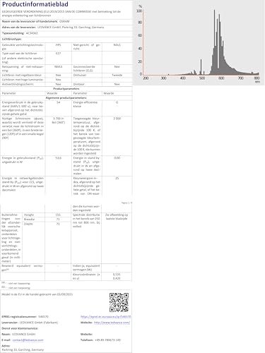 OSRAM Lamps Hochdruckentladungslampe HID HD Natrium, Zündeinheit, 50 W, warmweiß, One Size