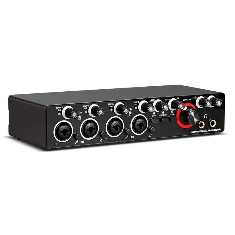 DJ-Controller, 4-Kanal-Aufnahme-Soundkarte mit treiberfreier Schnittstelle, USB-Soundkarte