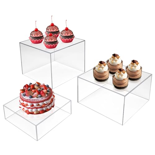 3pcs buffet risers,food risers for buffet table,food stands for display party,buffet risers and stands for food platters,food risers for display party,Clear buffet risers