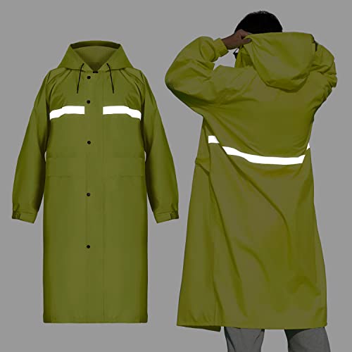 Image of Coralrain Long Hooded Raincoat Safety Waterproof Emergency Rain Jacket Poncho for Men Women Adults
