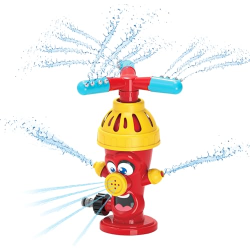 BBWELL Wassersprinkler Hydrant,Wasserspielzeug Garten,Wassersprinkler Kinder Outdoor,Spinning Wasser Spray Spielzeug,Som...