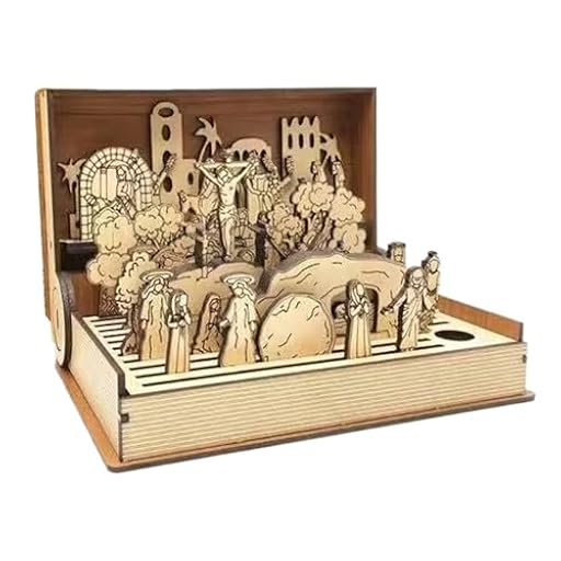 Genérico Regalo Familiar de Semana Santa de Pascua, Escena de resurrección de Pascua, Libro portátil de Escena de resurrección | Suministros para Contar Historias, decoración Religiosa para el hogar | Ya disponible en tu tienda friki favorita! En mundofriki.es!