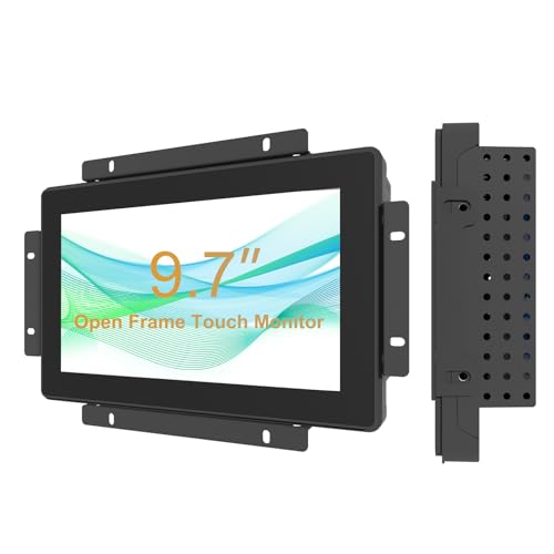 Image of 9.7 Inch Industrial Touch Monitors 10 Points Embedded Open Frame Monitor 1024x 768 @ 60Hz TFT LCD Suitable for kiosks, ATMs, Vending Machines