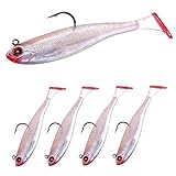 Autumnswan Easy Catch Pre-Rigged Soft Lures,Baits for Bass Fishing - Jig Heads Soft Plastic Walleye Lures,Slow Sinking Fishing Bait for Freshwater Saltwater, Bass Trout Fishing Lures & Gifts