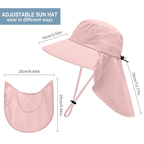 Image of Sun Hat for Men Women with Neck Flap,UPF 50+ UV Protection Fishing Hat