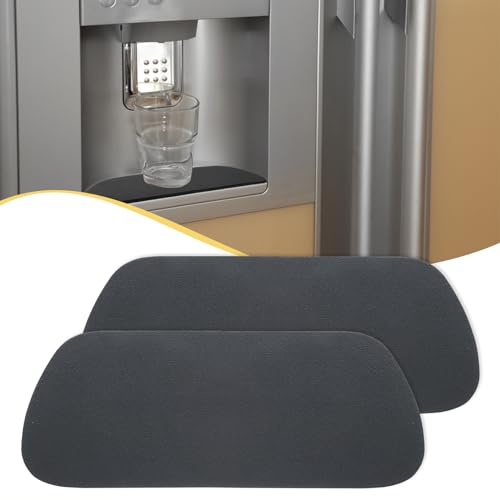 Cuttable Refrigerator Drip Catcher, Water Absorbent Fridge Water Dispenser Drip Tray 2pcs Soft Diatomaceous Refrigerator Mats Hide Stain for Coffee Machine Refrigerator Water Tray (A)