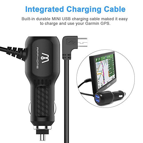 Car Charger Compatible for Garmin Nuvi, APPHOME 6.6ft Mini USB Charing Cord 12V/36V Garmin GPS Accessories Vehicle Power Adapter Compatibe for Garmin GPS Nuvi 2539LMT 2597LMT Dashcam - Thumbnail 7