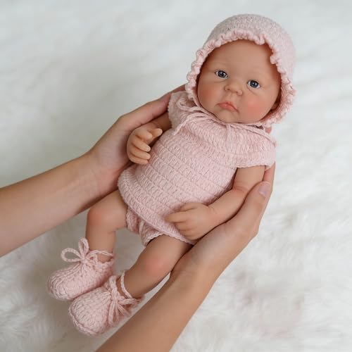 Muñeca Reborn Bebé Silicone 12" Cuerpo Completo miniatura 4