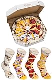 Rainbow Socks Boîte de chaussettes à pizza pour homme et femme - Mélange de chaussettes...