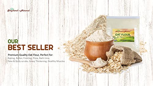 Oat Flour By Hatf's Shepherd's Natural, 100% All Natural 5 Lb. / 80 Oz. Bag #TOP1