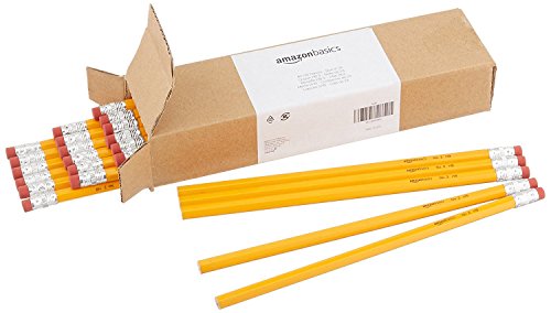 Image of Amazon Basics Woodcased #2 Pencils, Unsharpened, HB Lead, Box of 24 Count, Yellow