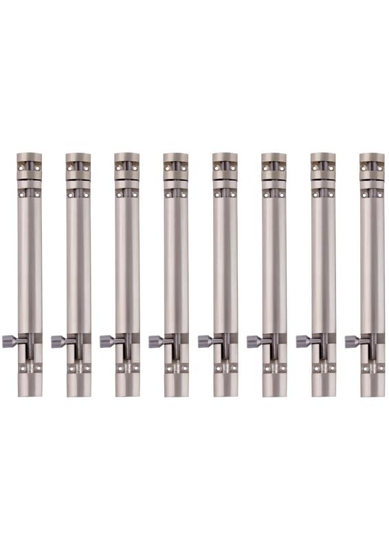 Image of Premium Heavy Aluminium 8 Inch Tower Bolt | Door Stopper | Door Lock Latch for Home, Office Doors,Main Doors,Windows | kundi | chitakni | Chitkini(Satin Finish)(Pack of 8)