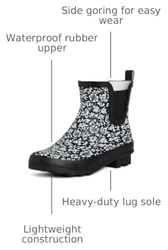 Image of Laura Ashley Women's Waterproof Mid Cut Rain Boots