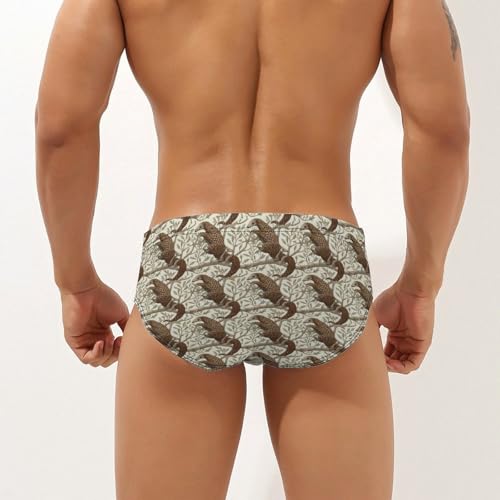 Brown Pangolin Men's Swim Briefs Low Waist Bikini Swimsuit Underwear Beach Swimwear2
