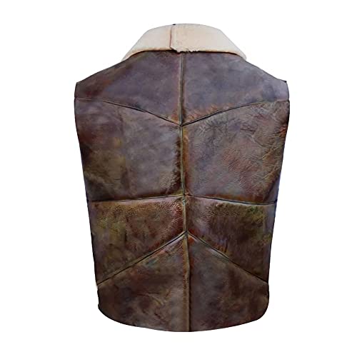Clint Eastwood Cowboy Mens Vest - Brown Leather Vest Men - Men's Outerwear Western Cowboy Vest3