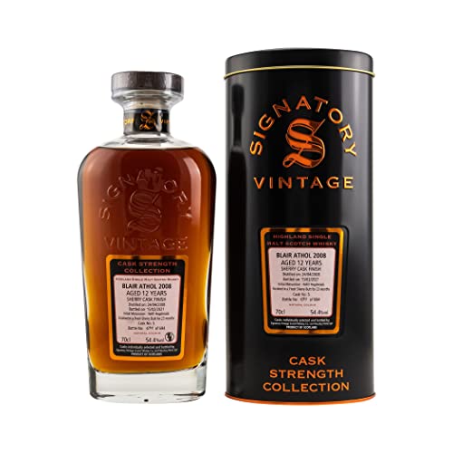 Signatory Vintage BLAIR ATHOL 12 Years Old Cask Strength Collection 54,4% Volume 0,7l in Tinbox Whisky