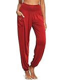 BALEAF Women's Harem Yoga Pants Loose Fit High Waisted Boho Flowy Comfy PJ Lounge Walking Dance...