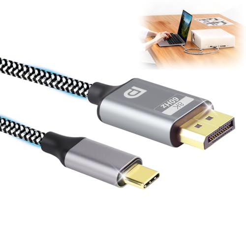 Ya en manzanajugosa.com: Voltvera Cable USB C a DisplayPort 8K @60Hz 1,8M Tipo C para Thunderbolt 3/4 a DP1.4 Cable HDR VRR 26Gbps para iPhone 15/16 Pro Max MacBook iPad Pro Air M2 Mac mini M4 Surface Pro Pro