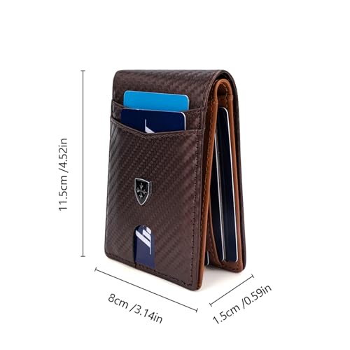 Small Wallet for Men with Outer Card Slot, Compact and Lightweight Design Mens Wallet Pouch with Cash Compartment, Slim RFID Wallet Purse for Men, Black3