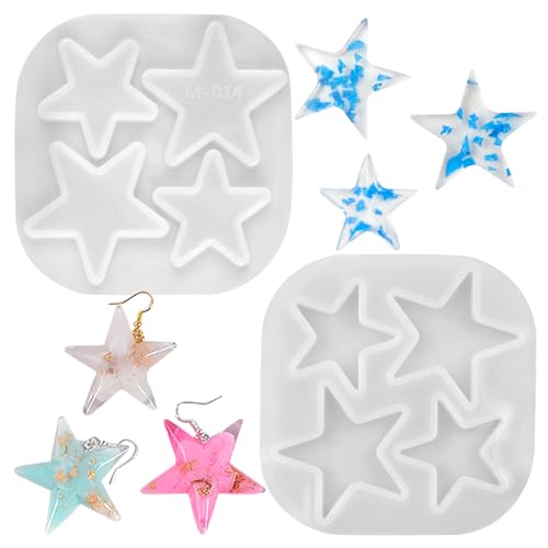 Star Silicone Resin Molds, Star Shaped Epoxy Resin Molds For Resin Crafts Pendant Jewelry Earring Clay