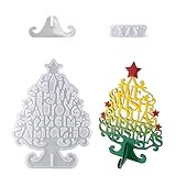 Stampo antiaderente facile da pulire a forma di albero di Natale, in silicone, perfetto per creare statuette, decorazioni e regali di Natale