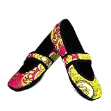 Nufoot Betsy Lou Indoor Womens Shoes Slipper, Pink Baroque, Large, 2 Count